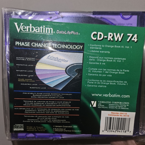 18 Verbatim CD-RW74 2x-4x speed - Picture 5 of 7